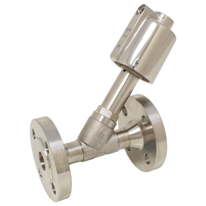 Pressure actuated valve, DN20, SK50-brass, FL, Stainless steel / PTFE Normally open against mediu