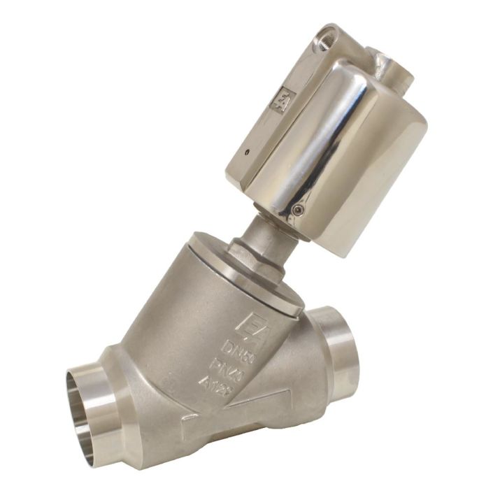 Pressure actuated valve, DN32, SK63-brass, Stainless steel / PTFE Normally open against mediu