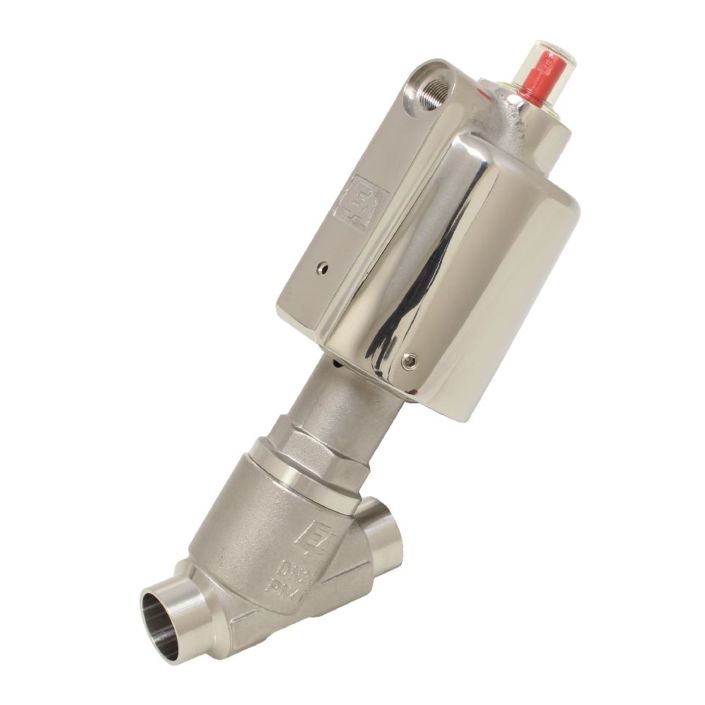 Pressure actuated valve, DN15, SK50-brass, AX-OS, Stainl. steel/PTFE, normally open against medium