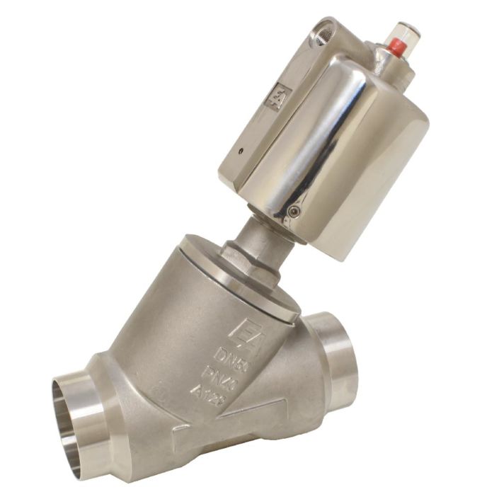 Pressure actuated valve, DN50, SK63-brass, AX-OS, Stainl. steel/PTFE, normally open against medium