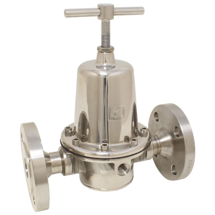 Pressure Reducer DN25, stainless steel / PTFE FKM,, Inlet pressure: max.25bar, outlet pressure: 2-10 b
