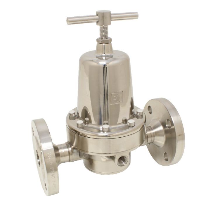 Pressure Reducer DN25, stainless steel / PTFE-EPDM, Inlet pressure: max.8bar, outlet pressure: 0.5-3ba