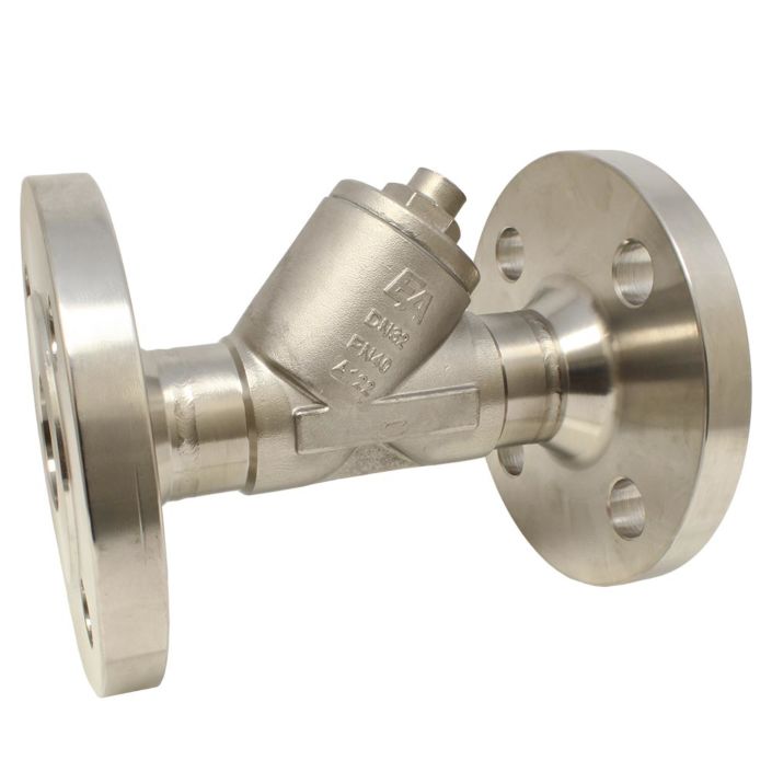 Non Return valve DN50, with flanges PN40, stainless steel 1.4408/PTFE, face to face EN558-1