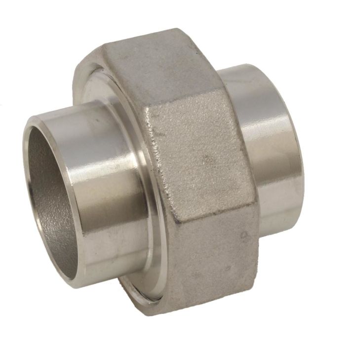 Welded Union, DN50, stainless steel 1.4408, conical sealing