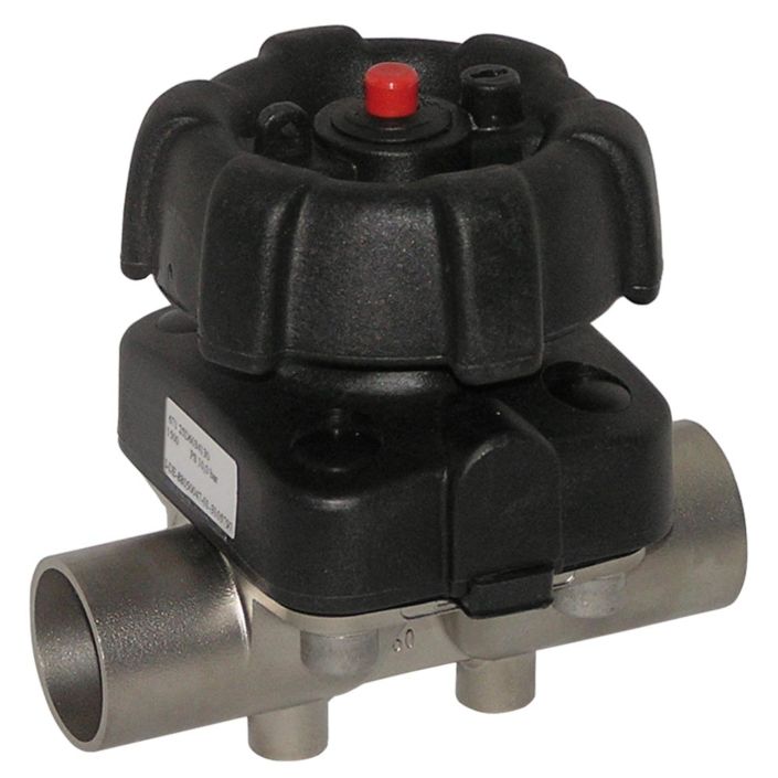 Diaphragm valve manually operated, DN15, 0-10bar, stainless steel 1.4435/EPDM