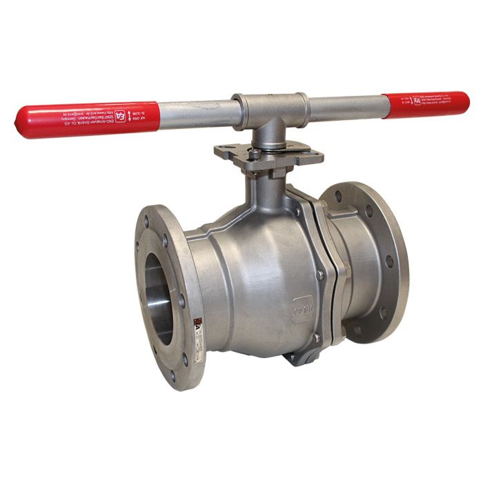 Ball valve DN125, PN16, length EN558-27, Stainless steel 1.4408, PTFE FKM, ISO5211