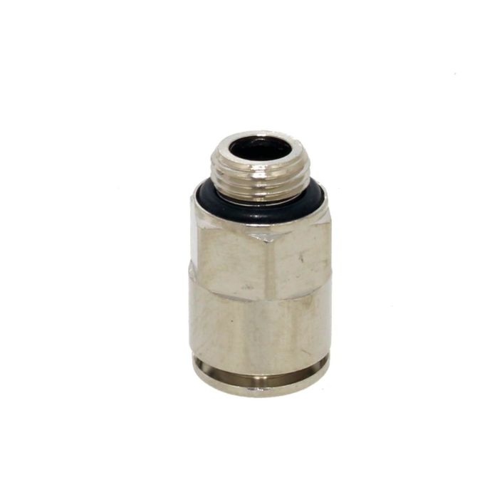 Straight cylindrical D04-M5, automatic plug connection, brass