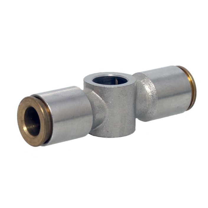Swivelling connector double, D04-M5, plug connection,, brass