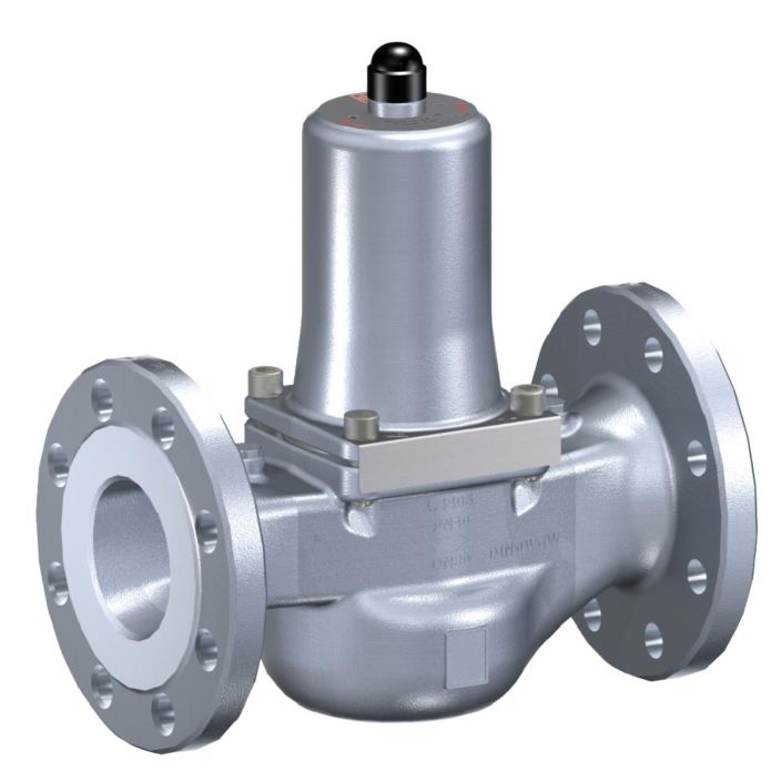 Pressure reducer DN80 flange, stainless steel / EP, Inlet pressure: max. 40 bar, outlet pressure: 1-8b