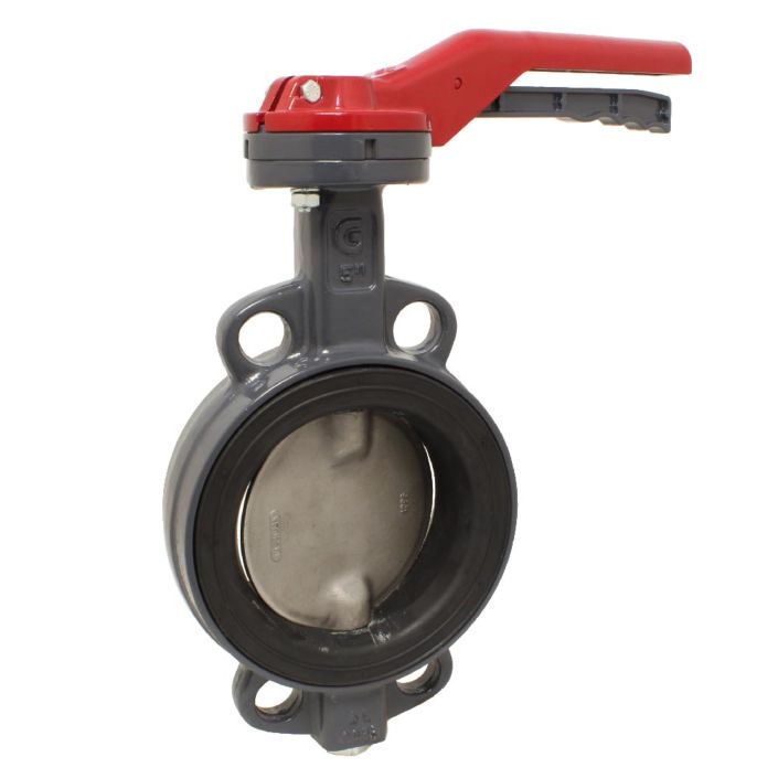 Butterfly valve DN50, PN10, length EN558-20, Aluminum / FKM / stainless steel