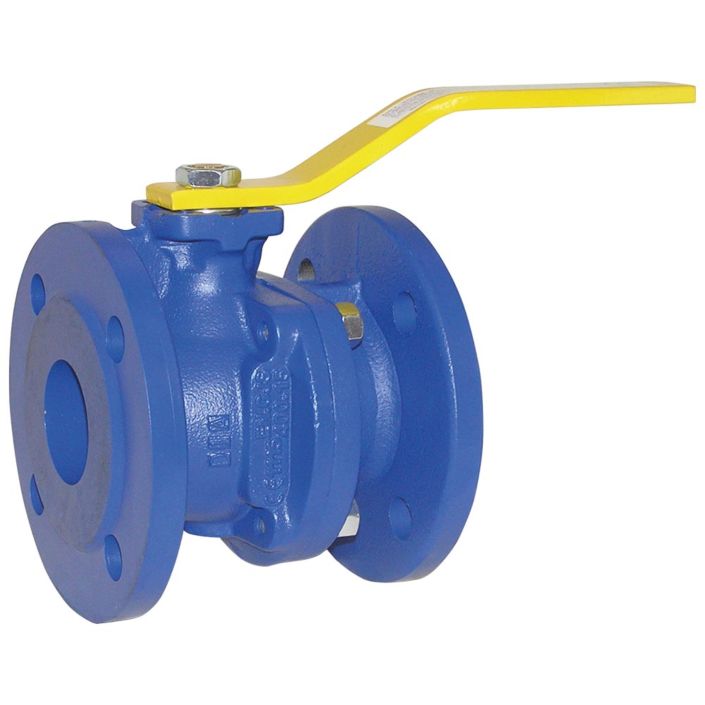 Ball valve DN50, PN16, DIN-DVGW / Gas, Cast iron-40 / PTFE NBR / brass hard chromed