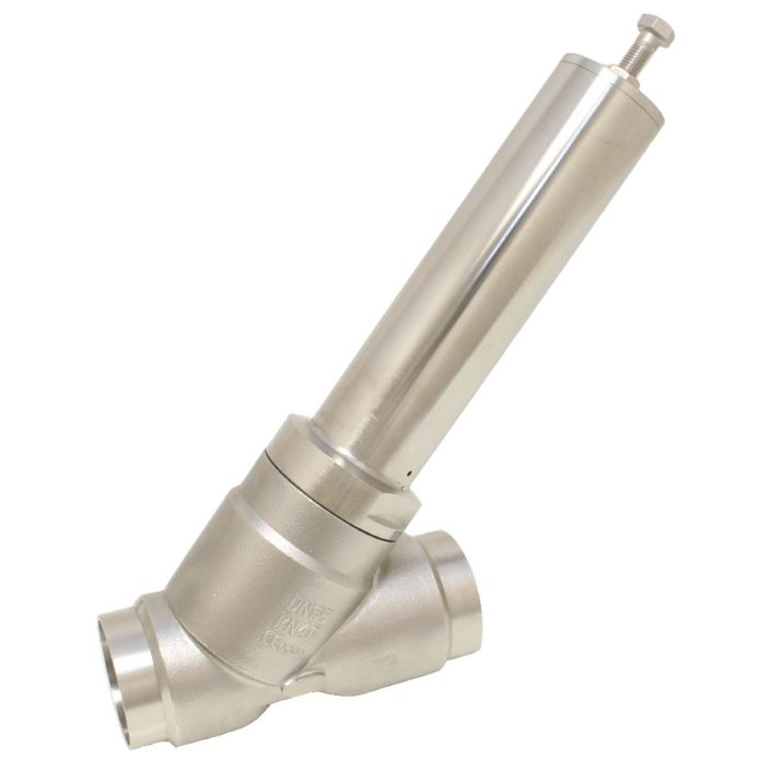 Spill valve, DN65, medium pressure: 0.3-3.5bar, AF, stainless steel / PTFE Kalrez, acting to spring to