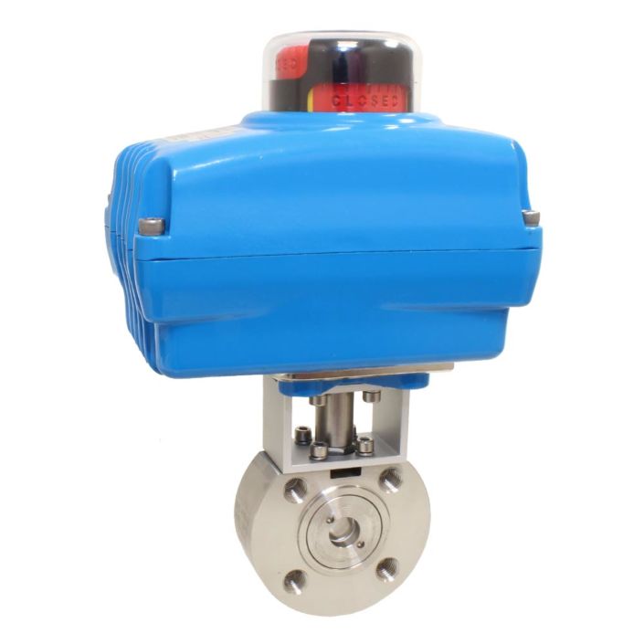 Ball valve VK, DN15, with drive-NE05, stainless steel/PTFE-FKM, 230V 50Hz, term 14sek.