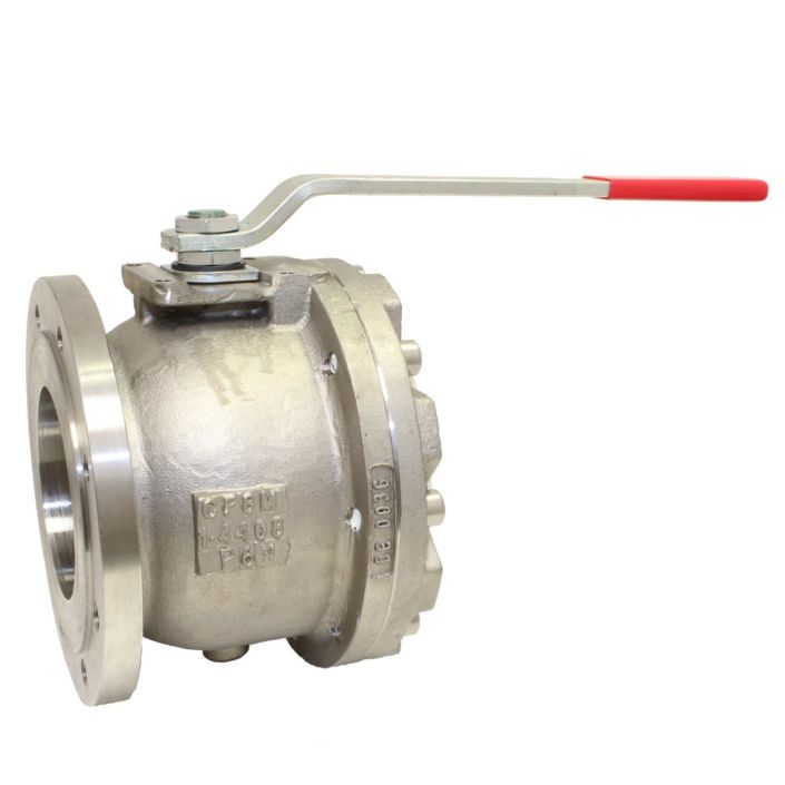 Compact ball valve DN125, PN16, Stainless 1.4408-01 / PTFE FKM
