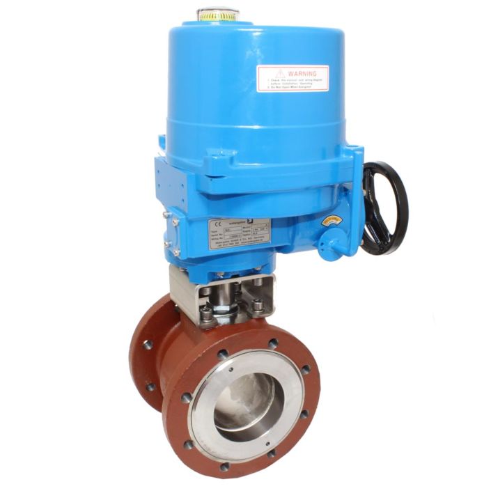 Ball valve VO, DN200, with drive NE50, Cast iron-25, PTFE / NBR / stainless steel, 230V50