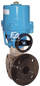 Ball valve-VT, DN65, with actuator-NE15, steel/PTFE-FKM, L-bore, 230V 50Hz, oper.time 20s