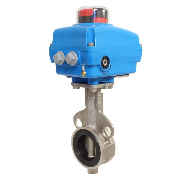 Butterfly valve-WA, DN50, with drive NE05, stainless steel/stainless steel/EPDM, 24V C, runni