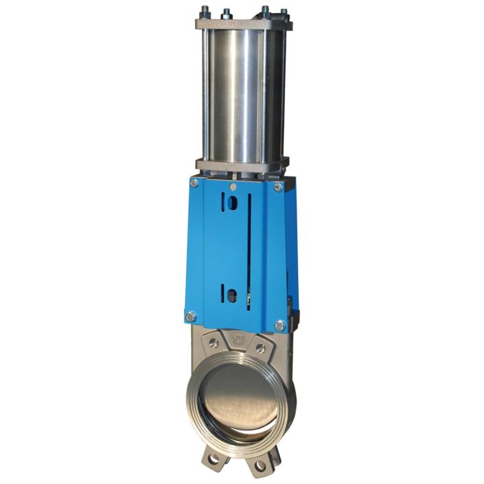 Knife-Gate-Valve, st.st/EPDM, DN50, PN10, stainl.st./stainl.st/.EPDM,double-acting