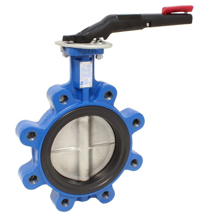 Butterfly valve LUG DN80, PN16, length EN558-20, Cast iron-40 / NBR / stainless steel 1.4408, ISO 5