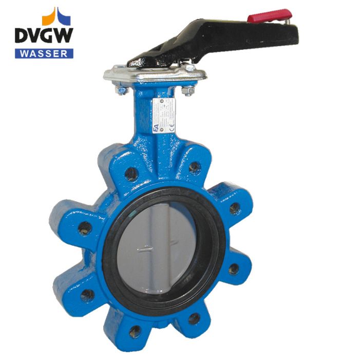 Butterfly valve LUG DN50, PN16, acc. EN558-20, GGG-40/EPDM/stainless steel1.4408, ISO5211, F07, D