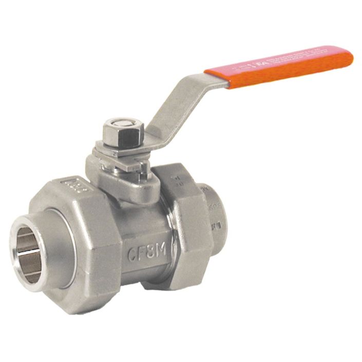 Ball valve DN50, PN200, 1.4408 / PTFE, 5-piece, weld ends, full bore