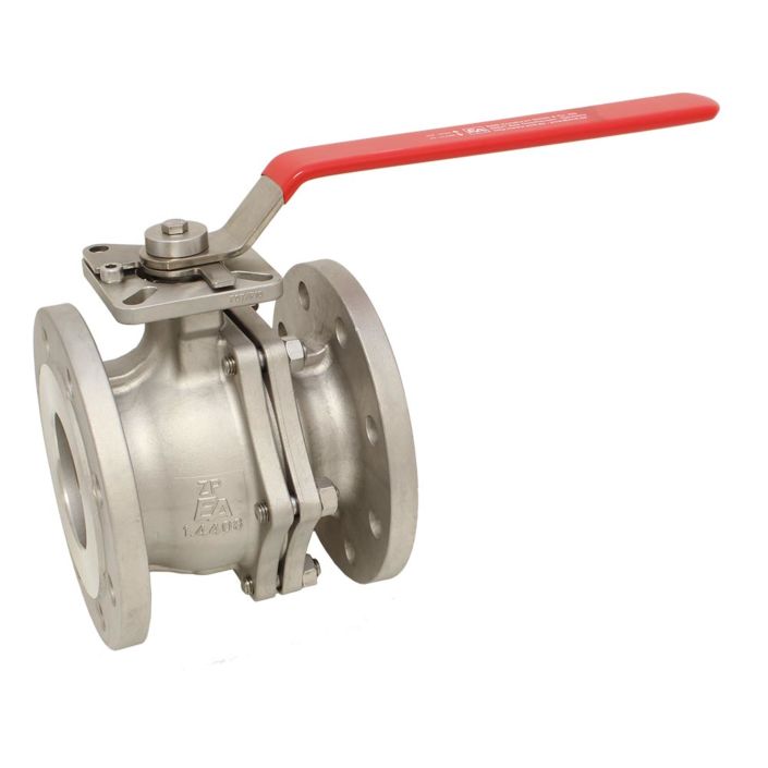 Ball valve DN125, PN16, full bore, Stainless steel 1.4408, PTFE PTFE, ISO5211, EN558-