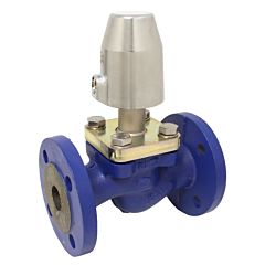 Pressure actuated valve, DN15, SK50-brass, Cast iron / PTFE, PN16, to rest with medium