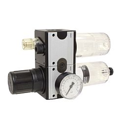 Maintenance unit 1/8 ", 2 part, consisting of: Filter pressure regulator and oiler