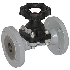 Diaphragm valve manual operated, DN80-FL, 0-10bar, GG-25/EPDM, flanged execution